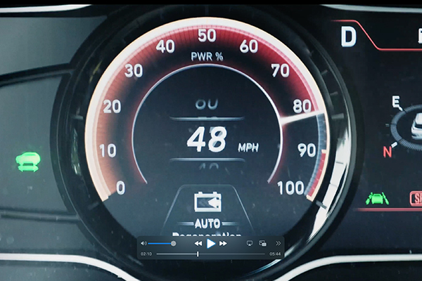 a speedometer in the red-zone